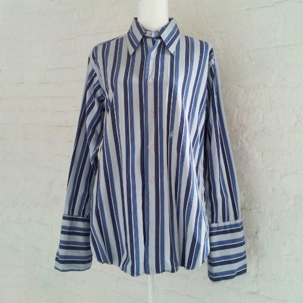 1960s Vintage Oleg Cassini Striped Cotton Shirt